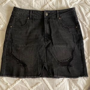 Black Jean Skirt